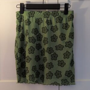 Floral Green Women's Skirt